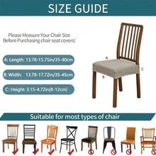 Funda de cojín antideslizante para silla, suave con diseño a rayas y cuadros, funda elástica para silla de comedor para oficina y hogar - Multicolor - Ver 5