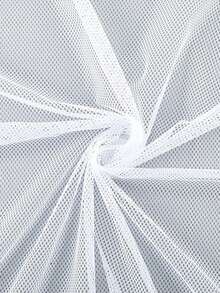 1pc White Soft Elastic Hexagonal Mesh Fabric, For Sewing Pockets, Straps, Clothing, Bags DIY - White - View 1