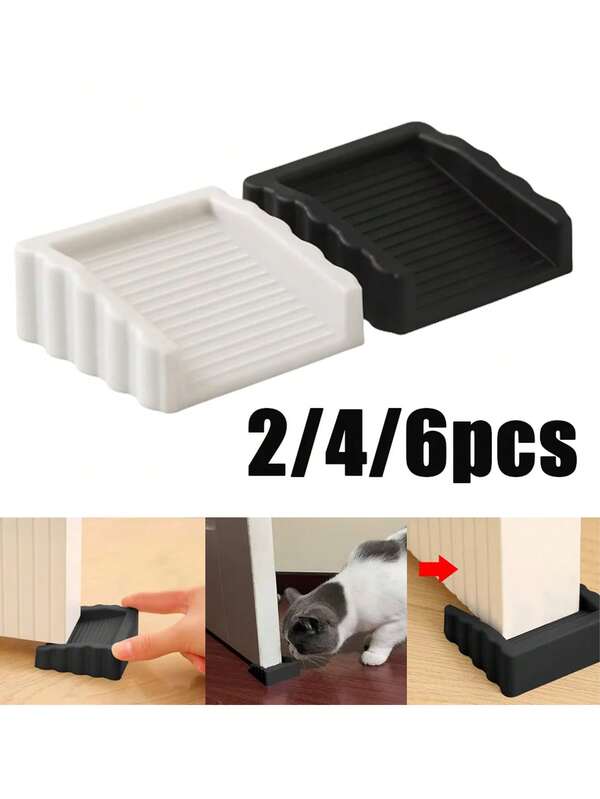 창의적인 방풍 도어 스토퍼, 나무 바닥 도어 스토퍼, 미끄럼 방지 헤비 듀티 고무 도어 벽 보호 세트, 카펫 타일 나무용