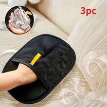 1/3pcs Manual Pet Deshedding Gloves, Double-Sided Deshedding Glove, Suitable For Cats, Dogs, Furniture And Clothing Cleaning, Static Electricity Absorption Household Cleaning Tool, Durable No Power Required - Black - View 8
