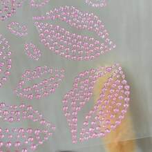 1片3D红色水钻自粘面部宝石，多色水钻唇部、发饰，节日亲吻贴纸，面部宝石，适用于化妆、眼部、头发、身体、嘉年华装饰 - 彩色 - 查看 7