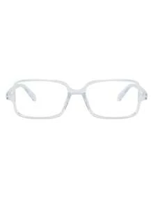1 Pair Women's Transparent White Rectangular PC Frame Minimalist Solid Color Vintage Rivet Clear Lens Glasses - Clear - View 3