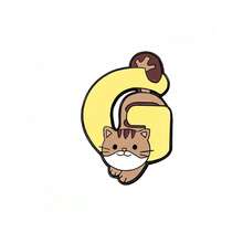 6pcs Men's Creative Cute Cartoon Animal Metal Badge Letter Animal Cat Dog Pet Alloy Brooch Set, Suitable For Daily Wear - Multicolor - View 9