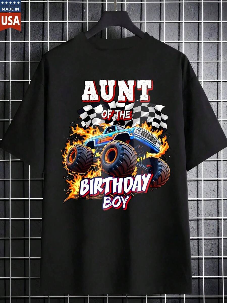 Monster Truck Auntie Monster Truck Are My Jam Truck Lover Men's Summer Casual T-Shirt, Comfortable - Breathable, Soft, Slightly Stretching, Street Hip Hop Style T-Shirt 100% Cotton All-Season Wear Individuality Unisex Top 220g Exclusive T-Shirts For Premium Fans Unisex Casual Short-Sleeved Tees A Must-Have For Fans Suitable For Festivals, Parties, Homewear, Daily Commutes, Back-To-School Outfits And Concert Looks Printed And Shipped In The USA 100% Cotton T-Shirts Opaque, Versatile Basic Tees - Black 11 - View 1
