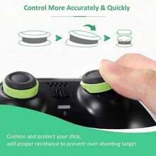 6-Piece Controller Thumb Grips, Non-Slip Silicone Control Rings, Enhance Aim & Reduce Fatigue For Console Gaming, Universal Joystick Accessories - View 5