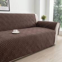 XM-Mirelitho 1PC Water-Repellent Quilted Sofa Cover Comfortable Non-Slip Fabric Hand-Washable And Machine-Washable Pet-Resistant And Anti-Scratch Anti-Dirty Integrated Sofa Cushion Suitable For 1/2/3-Seater Living Room Bedroom Restaurant Hotel Home Decoration Sofa Cushion - Cà phê nâu - Xem 4