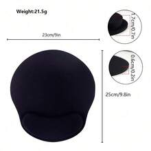 1pc Plain Anti-Slip Mouse Pad, Suitable For Daily Desktop Office Use - View 3