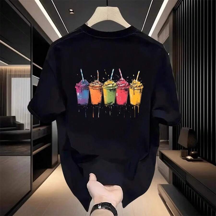 Nuevas camisetas populares 2026, nuevas camisetas de verano de algodón puro de manga corta, informales, de alta gama para hombre, modernas y versátiles.