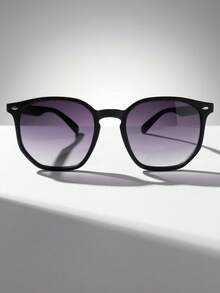 Hexagonal Premium Sunglasses Unisex UV400 Fashion Beach Summer Classic Style Modern Men Women - Độ dốc màu đen - Xem 4