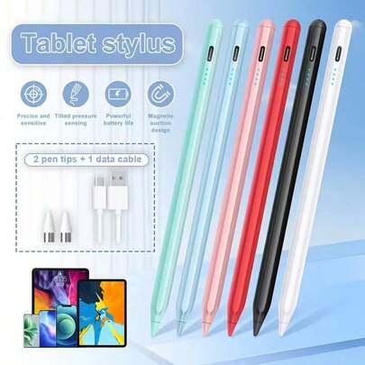 Bút viết tay cao cấp, bút cảm ứng tương thích với iPad/máy tính bảng Android, viết mượt mà, sạc nhanh, độ chính xác và độ nhạy cao, bút cảm ứng điện dung, phù hợp với 95% thiết bị màn hình cảm ứng (bao gồm 2 đầu bút thay thế, cáp sạc Type-C), dùng cho học tập, kinh doanh, chơi game, giúp thư giãn ngón tay để cải thiện độ chính xác. Bút sổ tay, bút kinh doanh, bút thời trang, bút cảm ứng chuyên nghiệp, thiết kế cao cấp, bao gồm đầu bút thay thế, bút cảm ứng điện dung, dành cho nhân viên văn phòng, chuyên gia, quà tặng mùa xuân, quà kỷ niệm.