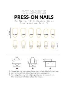 24pcs Press On Nails Medium French Nails Y2k Pink Nails Almond Glitter Pattern Simple Reusable Press On Acrylic Nails Fake Nails Supplies Free Of 24 Pieces Of Jelly Tabs And A Mini File - Pink - View 4