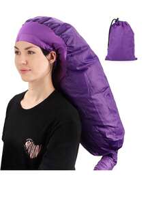 1pc/2pcs Women Large Hair Dryer Cap - With Adjustable Strap And Soft Comfortable Fit, Quick Drying And Deep Conditioning, Suitable For All Head Sizes And Hair Types (Curly/Wavy/Loose), Women Large Hair Dryer Cap - With Cap Accessory, Women Soft Bonnet Hair Dryer - Multicolor - View 12