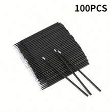 100 Sets Of Miniature Brushes, Eyelash Tools, Miniature Cotton Swabs For Extending Eyelashes, Miniature Rods, Eyelash Comb - Multicolor - View 7