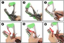 SHUOLEI Plant Tying Machine, Gardening Tapetool With 10 Rolls Of Tape And 1 Box Of Staple For Vegetable, Grape, Tomato, Cucumber, Pepper And Flower (Green) - ColorA - View 2