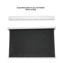 Wall Mounted Clothes Drying Rack 23.6 Inch Retractable Hidden Laundry Drying Mesh Net For Laundry Room Bathroom - A - View 3