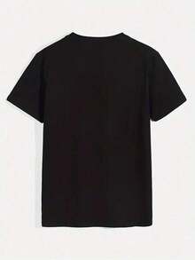 Men's Casual Round Neck-Shirt, Suitable Commuting. Hot Item. - 黑色 - 查看 2