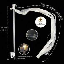 1/5/10pcs Luminous Wedding Wands LED Ribbon Wands With Bells, Wedding Recessional, Dance Floor Props, Wedding Favors - Sparkler - View 12