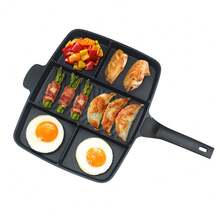 5-In-1 Lazy Man Frying Pan Multi Hob Cooker Non-Stick Breakfast Cooking Skillet Multipurpose Electric Cooking Pot For Home Kitchen - View 2