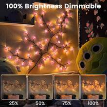YAIUZGOO 8 modalità di illuminazione Luci a filo LED - Luci a filo, Luci decorative Sakura, Luci per la casa alimentate tramite USB con telecomando, ideali per matrimoni, Natale, San Valentino, Ringraziamento e feste. Illuminazione dall'atmosfera elegante, luce soffusa, decorazione natalizia - Visualizzare 7