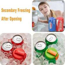 4-Color Reusable Soft Drink Can Lids With Straws, Suitable For Beverages, Juices And Soft Drinks - Multicolor - View 6