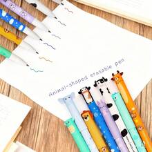 22pcs Erasable Pen Set, 10pcs Animal Erasable Pens, 12pcs Refills, Easy To Erase, Leak-Proof, Suitable For School, Exams, Gifts, School Supplies | Warm Gel Pens | Plastic Gel Pens, Perfect Back To School Gift - 10 Pens + 12 Colored Pen Refills - View 5