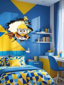 Minions Hình dán tường tự dính chống thấm nước hình hoạt hình, thích hợp cho tiệc sinh nhật, tiệc lễ hội, họp mặt gia đình và trang trí Giáng sinh trong nhà. - Nhiều màu - Xem 2