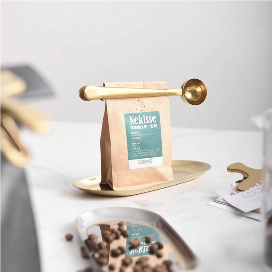 Bộ 3 thìa cà phê có kẹp, thìa đong cà phê đa năng 2 trong 1 bằng thép không gỉ với cán dài, thích hợp cho cà phê xay, espresso, hạt cà phê, bột protein, đồ uống hòa tan. - Nhiều màu - Xem 1