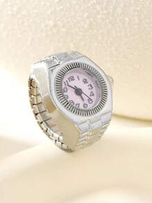 1pc Small Silver Round Fingers Watch Rings Jewelry For Women Multiple Styles And Arbitrary Combinations Of Emotional Rings - Silver Small Round Style - View 7