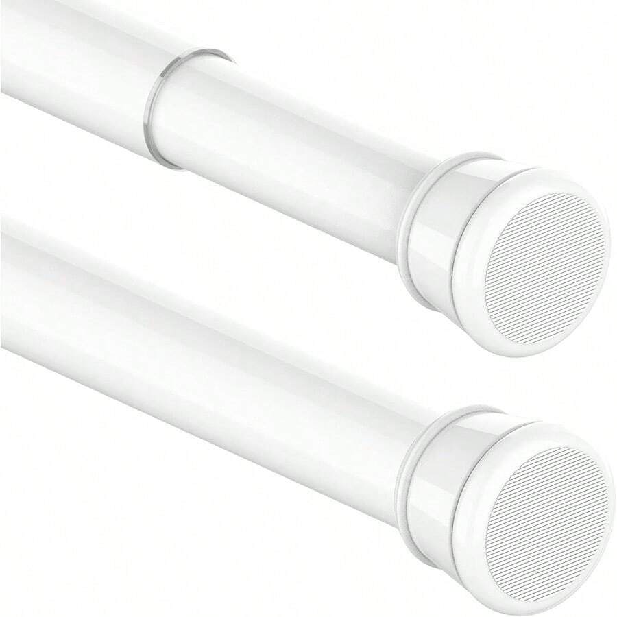 Adjustable Shower Curtain Rod For Bathrooms, Windows, Doors, And Wardrobes - White - View 1