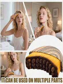 2pcs Lymphatic Drainage Massage Brush For Face And Body, Ergonomic Design To Contour Face And Jawline, Reduce Swelling And Fatigue - Multicolor - View 2