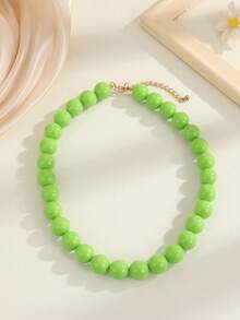 1 件女士时尚简约多巴胺糖果色串珠项链，适合日常佩戴，夏季 - 多色 - 查看 30