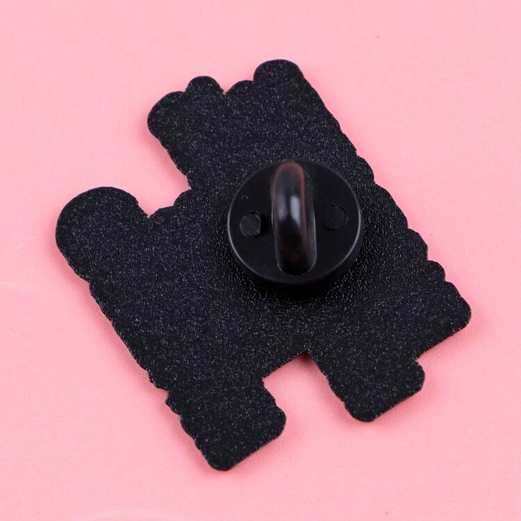 Pines de solapa con citas "NO VEO NADA BUENO" Broche de frase negra divertida Insignia para mochila, ropa, accesorios de moda, joyas, regalos para amigos - Negro - Añade 7
