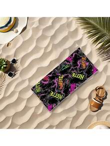 1 Peça Toalha de Praia de Fibra Ultra-Fina, Toalha de Natação Super Absorvente e de Secagem Rápida, Manta de Praia Leve e Macia, Adequada para Praia, Natação, Camping ao Ar Livre, Viagem, Essencial Ideal para Praia, Toalha de Piscina - B - Visão 6