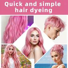 SUMIFANG Pewarna Rambut Multiwarna Tahan Lama 268ml, Pewarnaan Lembut dengan Konsentrasi Warna Tinggi, Bahan Tidak Iritasi, Mengurangi Kerusakan Rambut, Saturasi Warna Tinggi, Tampilan Transparan dan Elegan, Mudah Digunakan - Berwarna merah muda - View 3