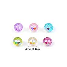 1pc 4mm High Luster Flat Crystal Glass Beads, 96 Facets Cut Glass Beads - Suitable For Fashion DIY Jewelry Making Necklace Bracelet Accessories - DIY - View 6