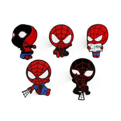 Marvel 5件套创意卡通胸针帅气珐琅别针金属徽章饰品服装背包配件