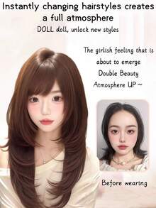 Tóc giả kiểu Lolita có mái, tóc dài xoăn, sợi tổng hợp chịu nhiệt, thích hợp cho nữ, dịp Giáng sinh, Năm mới, Lễ hội Carnival và các hoạt động âm nhạc khác. - Nhiều màu - Xem 4