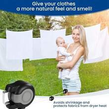 30m Retractable Clothes Reel Double Washing Line Wall Mounted Outdoor Drying Hot - A - View 2