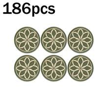 1套6入綠色花瓣設計木製杯墊組 - 10*10cm，2D平面印花，波希米亞風，適用於咖啡杯、馬克杯、葡萄酒杯、茶杯，適合廚房、婚禮、居家與餐廳裝飾，理想的節日禮物，桌面裝飾、廚房裝飾、廚房配件、居家裝飾，送給媽媽、爸爸、朋友、妻子、丈夫、孩子、同事的禮物，可選1套、2套或31套，父親節禮物 - 綠色 - 查看 9