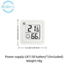 White Temperature & Humidity Monitor, Comfort Display, High Precision, Easy-To-Read LCD Screen, Auto Shut-Off, Durable ABS Material, Suitable For Home And Office Use - Applicable To 100 Scenarios - View 2