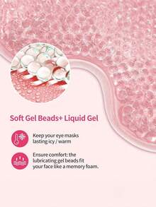 1pc Gel Pad & Plush Lining Cooling Eye Mask, Relieves Eye Puffiness, Headache, Migraine, Reduces Stress, Cold Compress Eye Mask - Multicolor - View 2