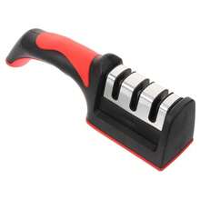 Multi-Functional Professional Knife Sharpener Suitable For Serrated And Straight Knives - Black and Red - View 7