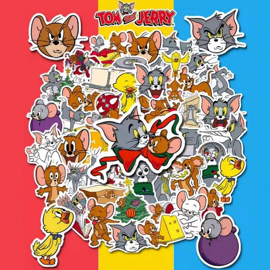 Warner Bros 50 Pieces Of Creative DIY Party Gift Materials, Suitable For Teenagers And Adults, Can Be Attached To Water Bottles, Phone Cases, Computers, Notebooks, Skateboards, Bicycles And Other Items, Party Gift Supplies - Multicolor - View 1