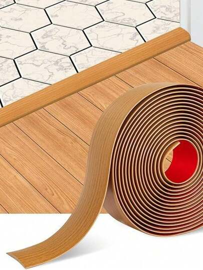 1 miếng dán chuyển tiếp sàn tự dính (khoảng 1m), nẹp ngưỡng cửa PVC vân gỗ, bóc trực tiếp và dán, thích hợp cho các khe hở trên thảm, gạch và sàn vinyl, che phủ ngưỡng cửa, che phủ khe hở cao 4mm, thích hợp cho sàn gỗ công nghiệp/gạch, không cần dụng cụ, thích hợp cho người thuê nhà, đảm bảo an toàn cửa/ban công, cần thiết cho trang trí nhà cửa tự làm, nhãn dán tường/sàn.