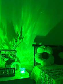 1pc Water Wave LED Ambient Light, With Touch/Remote Control, USB Powered LED Projector Light, 16 Color Choices, Suitable For Bedroom, Living Room Or Office Decor, Bedroom Wall Lamp - Multicolor - View 2