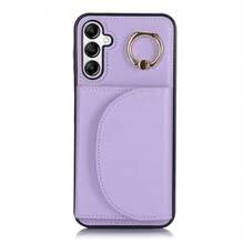 PU 人造皮革手機殼，相容 Galaxy A17 A56 A36 A26 A16 A55 A35 A15 A54 A14 A73 A53 A13 A72 A52 A71 A51 4G 5G，附環形支架，RFID 防盜錢包手機殼，相容 Galaxy S26 S25 Edge S24 S23 S22 S21 FE Plus Ultra，附支架、卡槽卡夾保護殼 - 紫色 - 查看 13