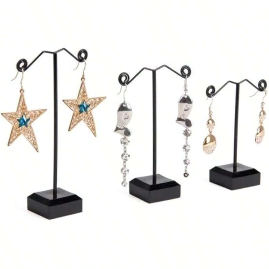 1个大号双孔首饰架，可悬挂于桌面，用于收纳耳环/项链/手链/戒指/钥匙，也可作梳妆台收纳架，金属展示架，返校季特别版 - 彩色 - 查看 1