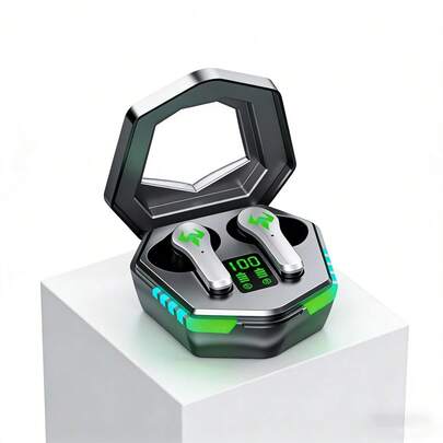 1副TWS无线蓝牙耳机，带触控、LED显示屏、充电盒，高品质HIFI立体声，适用于 17 Pro Max/17 Pro/17/Air系列
