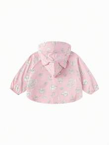 Balabala Infant Toddler Summer UV Protection Hooded Jacket, Lightweight Sun Proof Coat With Cute Ears, Fashionable Outdoor Wear - Pink - View 5