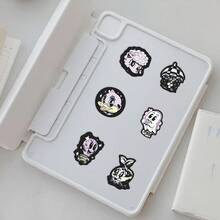 50 Pieces Of Dark Purple Cute Graffiti Stickers - Waterproof Vinyl, Suitable For Laptop Cases, Phone Cases, Guitars, Skateboards, Etc. - Cartoon Aesthetic DIY Scrapbook Children's Gift - A - View 3